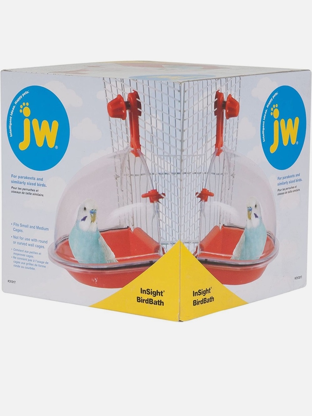 JW Petco Petsmart Clear and Green Small Bird Bath - Picture 2 of 4
